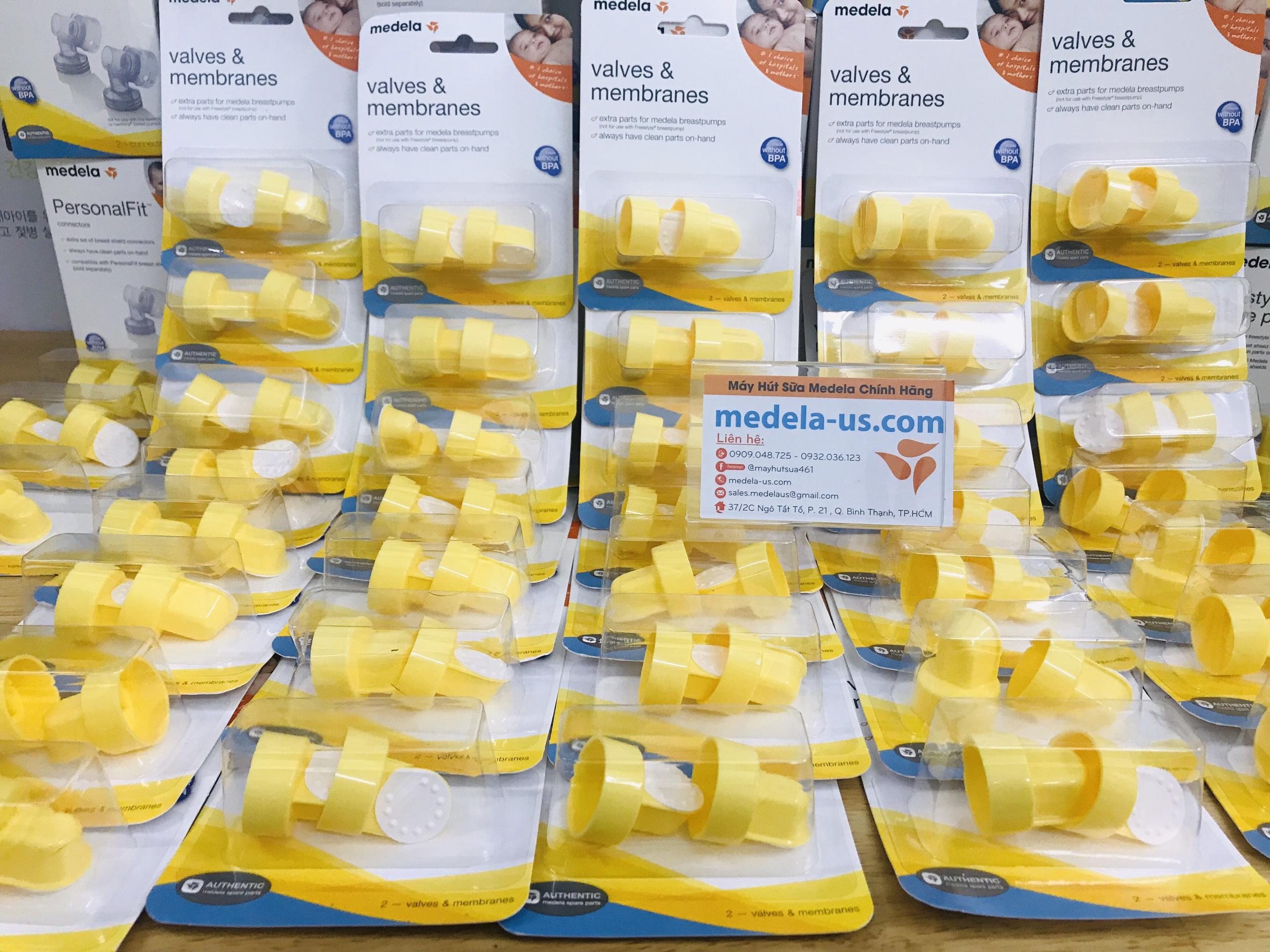 Set 2 van vàng và 2 gioăng trắng máy hút sữa Medela