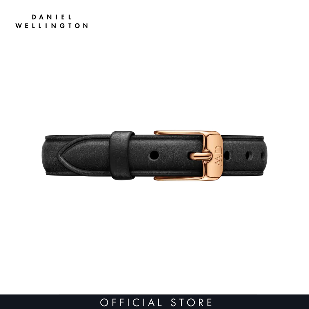 Dây da đồng hồ Daniel Wellington 10mm khóa màu bạc - Cho đồng hồ Pressed Sheffield 24mm - DW00200278