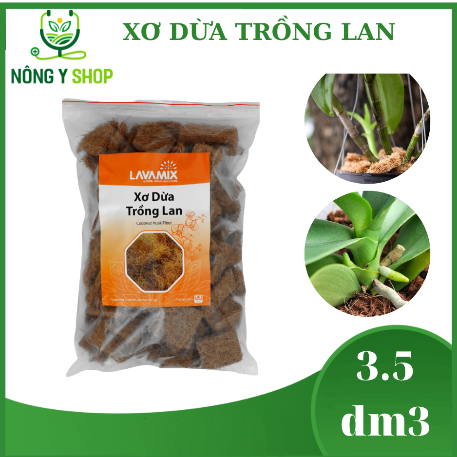 Giá thể Xơ Dừa đã xử lý miếng 2-3cm Trồng Lan Lavamix