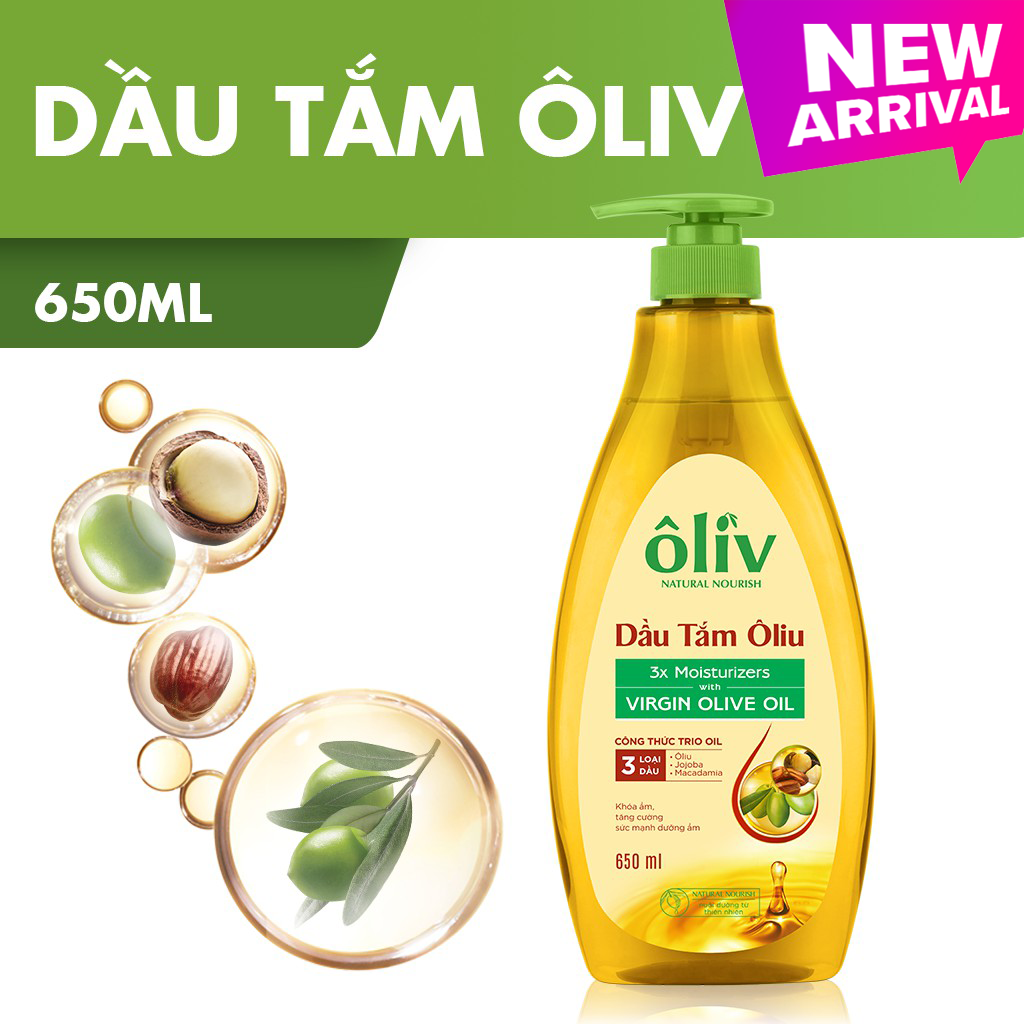 Dầu Tắm Ôliv Dưỡng ẩm Virgin Olive Oil 650ml