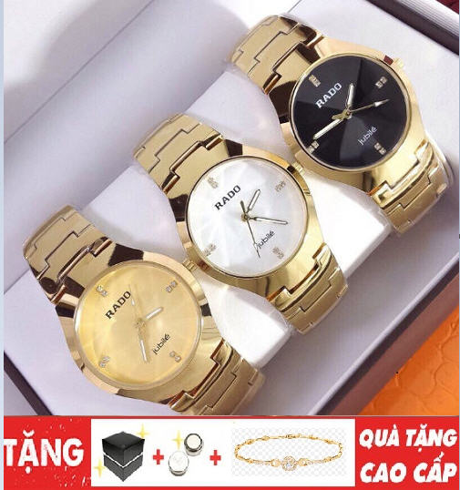 Đồng hồ nữ RD dây thép đẳng cấp phái mạnh + tặng kèm hộp + vòng tay + pin dự phòng - shop bình minh