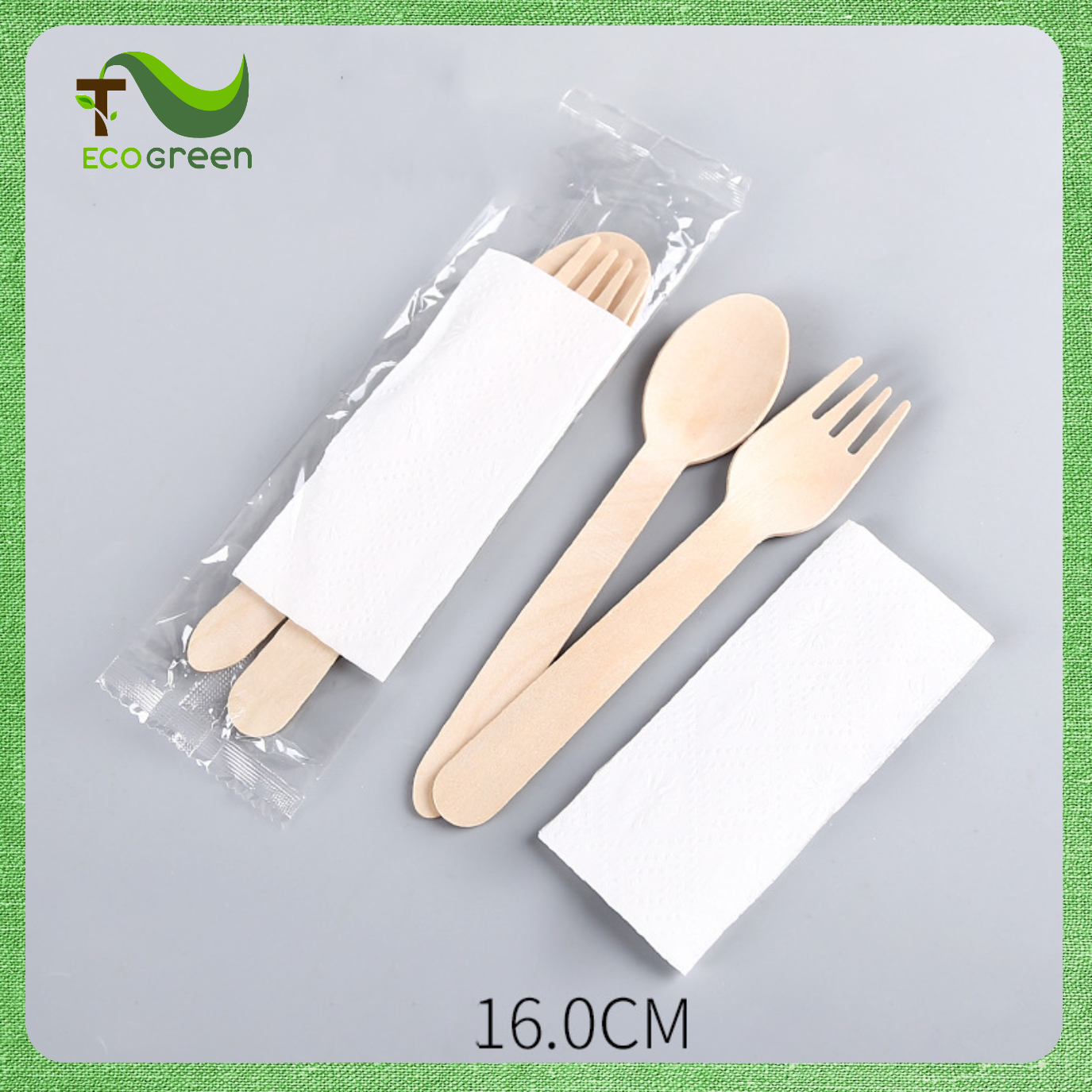 Set thìa dĩa gỗ, tăm, giấy, set muỗng gỗ, nĩa gỗ, tăm và giấy ăn - t2ecogreen