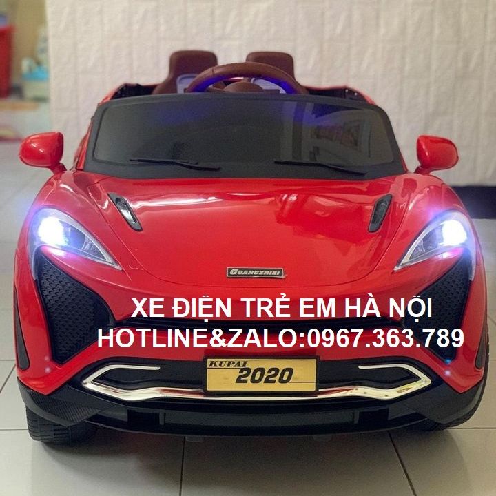 [Freeship Hà Nội] Ô Tô Điện KUPAI 2020 2 Chỗ 4 Động Cơ, Chân Phanh, Kết Nối Bluetooth Tốc Độ Cao (Đỏ-Cam-Trắng)