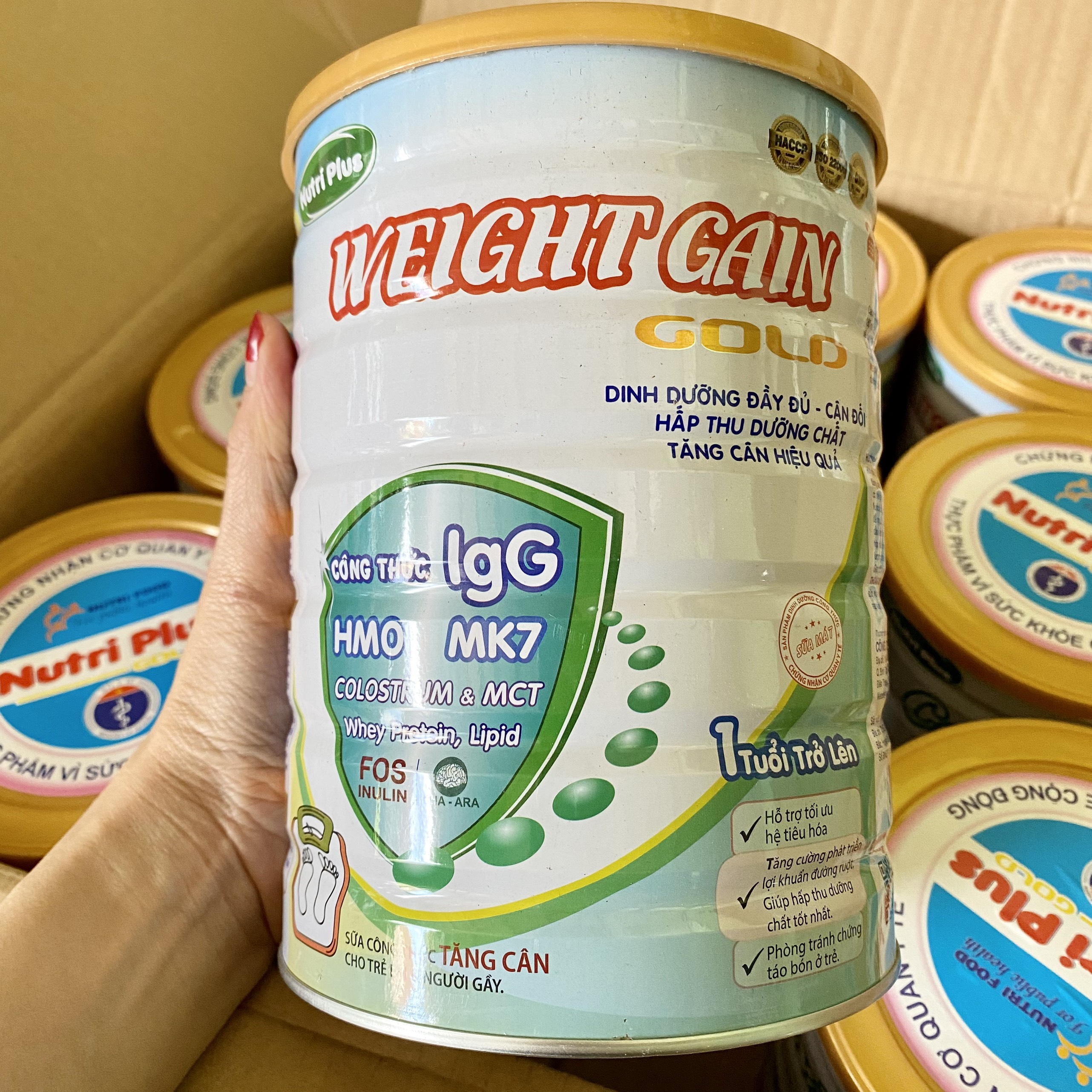 Sữa TĂNG CÂN dành cho NGƯỜI GẦY - Nutri Plus Weight Gain 900g - Sữa Người Gầy - Sữa Tăng Cân