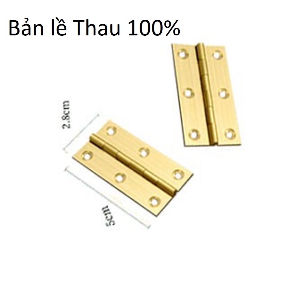 Bản lề cửa lá đồng thau 100%