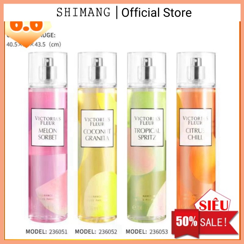 Nước hoa body mist xịt thơm toàn thân victoria 236ml
