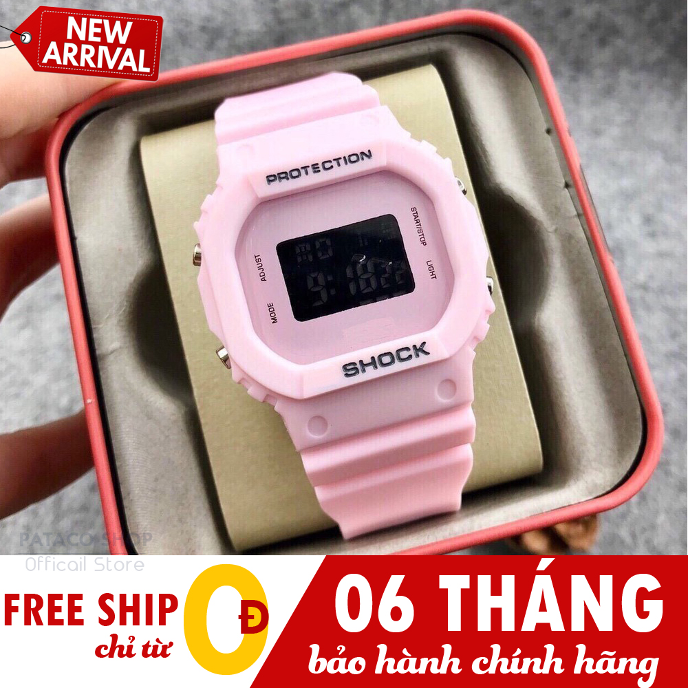 Đồng hồ thể thao nam nữ Shock S85 dây silicon siêu bền đa chức năng chống nước 3ATM bảo hành 6 tháng