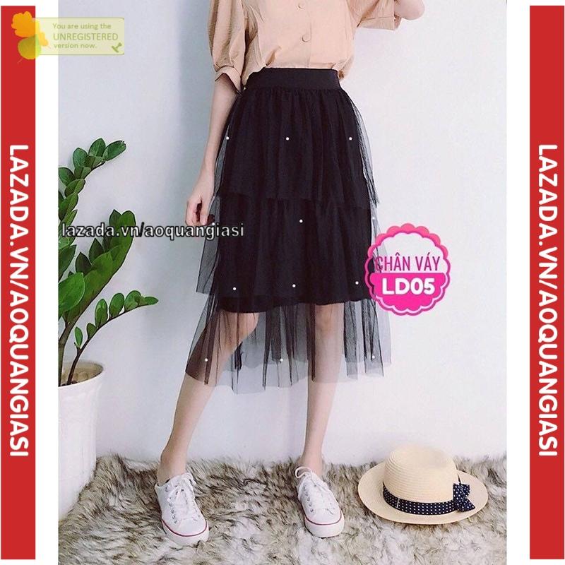 Chân váy nữ lưới nhiều tầng phối hạt cườm màu đen size S,M,L AQGS MT821 phong cách Hàn Quốc năng động, rẻ đẹp, cá tính cho các cô nàng năng động, thiết kế tinh tế, mới lạ, cực chất, siêu đẹp, siêu hot, thần thánh, hot girl, hàn xẻng