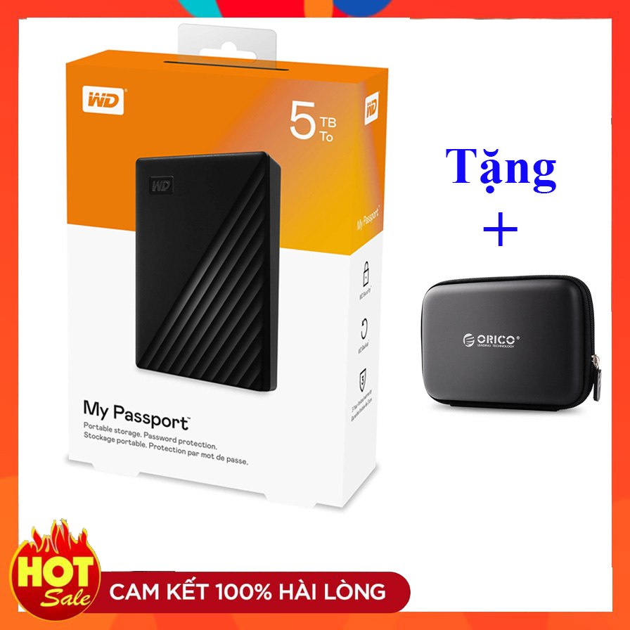 [Trả góp 0%]Ổ cứng di động Western digital my passport 5TB 4TB 2TB 1TB Tốc độ 3.0 - Truyền tải dữ liệu nhanh chóng - An toàn