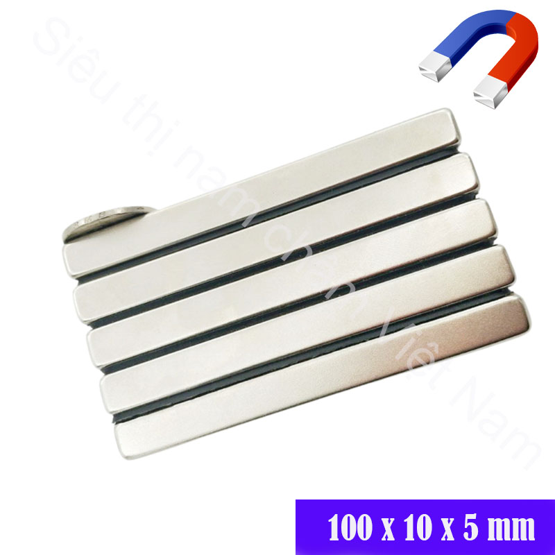 Nam châm kích thước 100x10x5mm, loại nam châm lực hút siêu mạnh