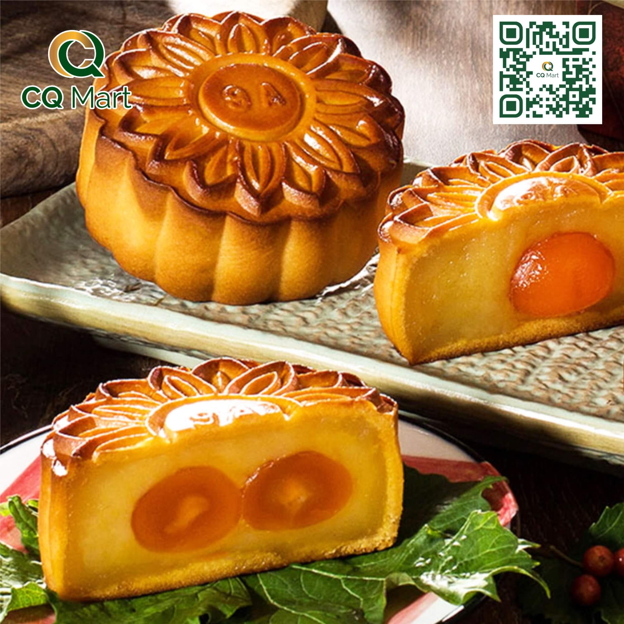 7b_ bánh trung thu givral đậu xanh 2 trứng 200g