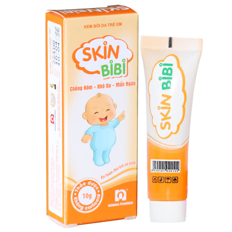 Skin Bibi 10g Kem bôi hăm da, khô da, chàm da, mẩn ngứa, côn trùng đốt