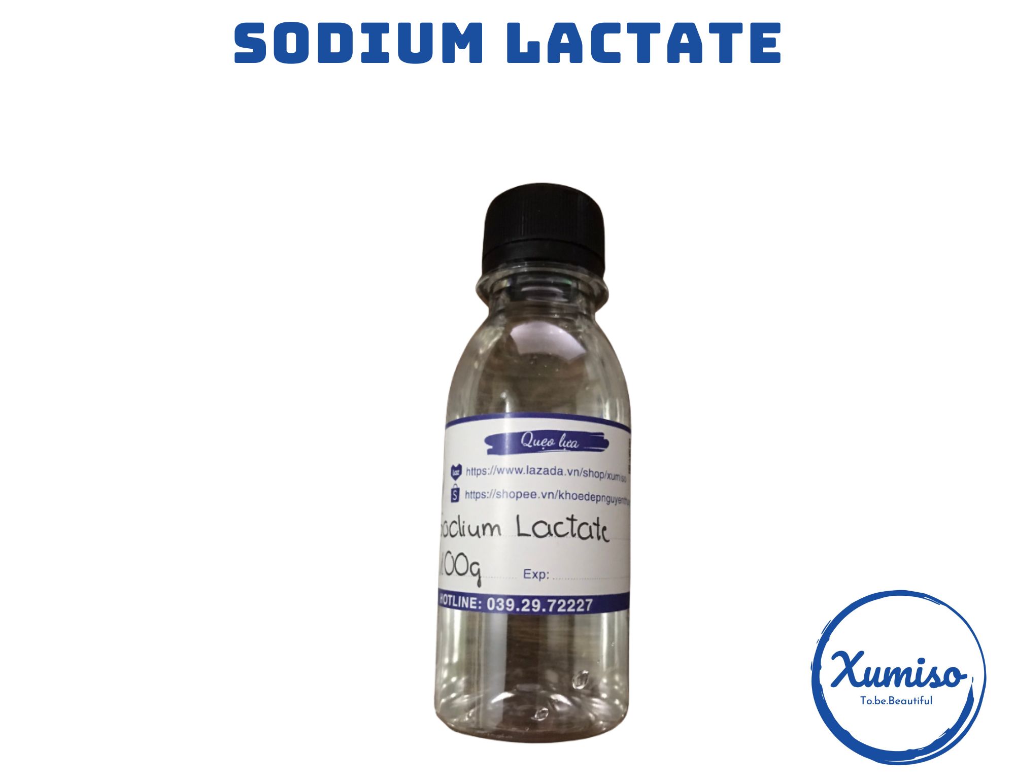 Sodium Lactate - Chất làm mềm da trong dầu gội, sữa tắm - nguyên liệu mỹ phẩm - Xumiso 100G