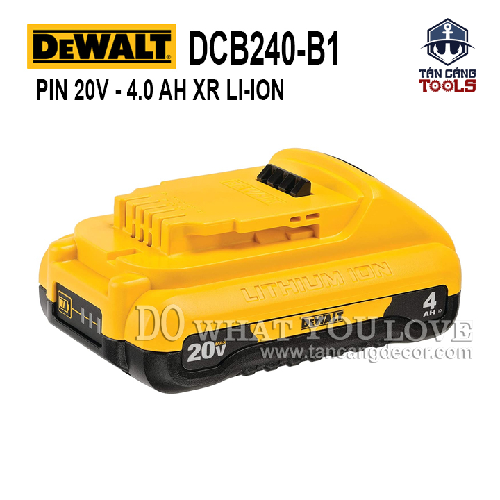 Pin 20V 4.0Ah DeWalt DCB240 Phiên Bản Mới – Bản Mỏng