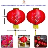 Combo 4 Lồng Đèn Đỏ Tròn Trang Trí Tết Phong Cách Hòa Anh Đào Nhật Bản, Trang Trí Cửa Hàng Nhà Cửa Siêu Đẹp