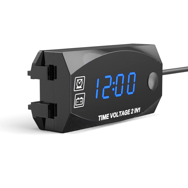 Đồng Hồ Đo Volt Ắc Quy 2 in 1 [ Đo volt và Giờ ]