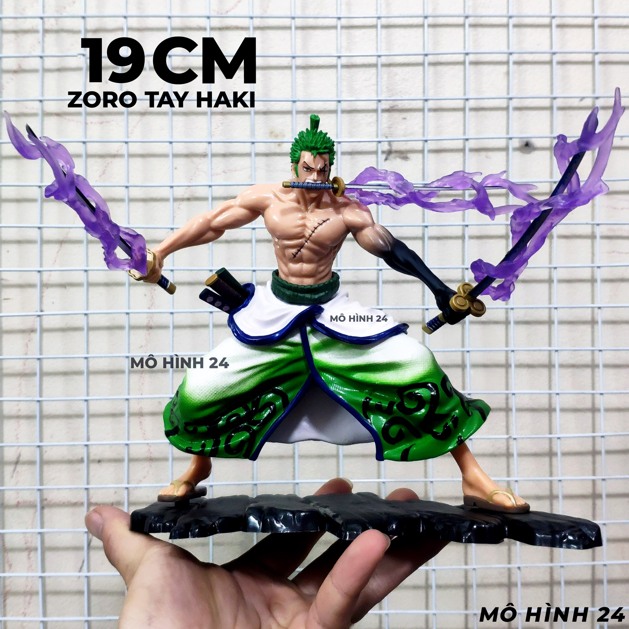 [Hoàn Tiền 15%] Mô hình nhân vật figure Zoro Wano tay bọc haki cầm thanh enma King of Artist the roronoa Zoro anime one piece zorro