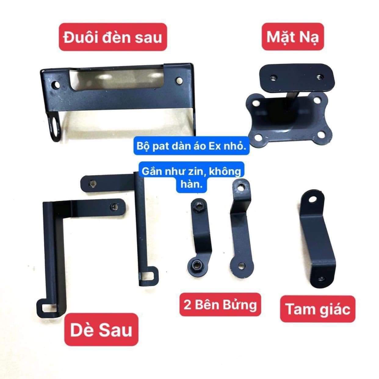 Full bộ bát dàn áo xe Exciter 135 5s muốn xuốn áo ex10 lắp như zin