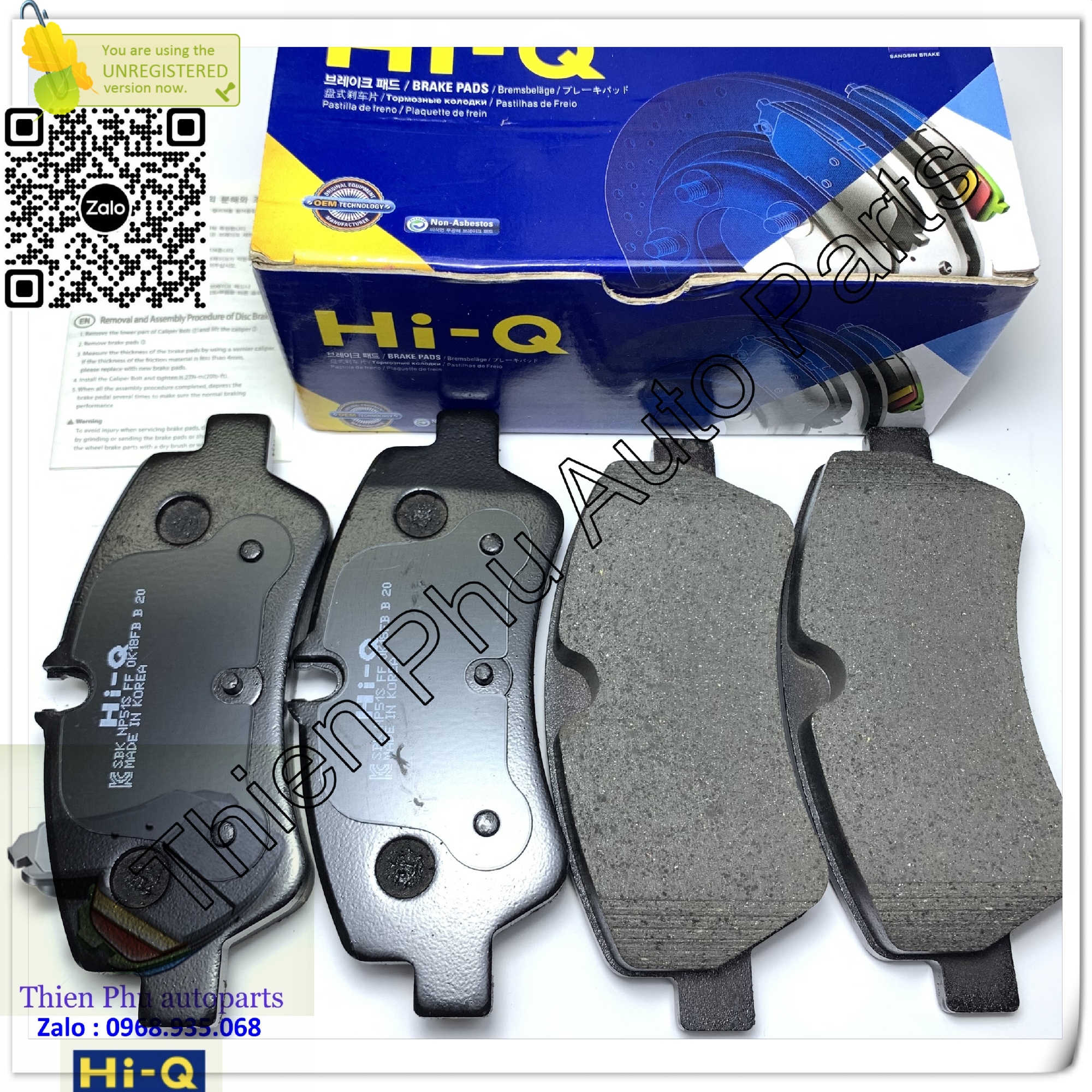 Má phanh chính hãng hi-q cho ford transit sau - bố thắng sau. oem brake pad : bk212m008ac bk212m008ab bk212m008aa 1840037 1829395 1763916