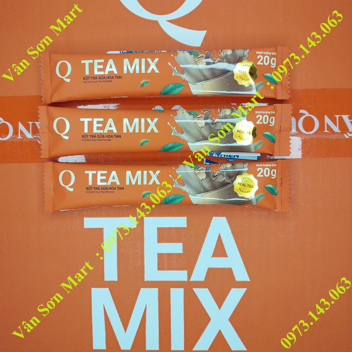 03 gói nhỏ 20g trà sữa tea mix trần quang