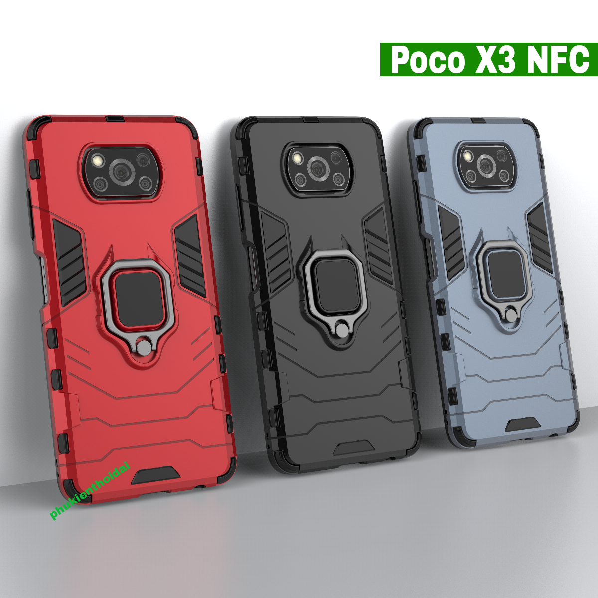Ốp lưng Poco X3 NFC Poco X3 Pro dùng chung Iron Man Iring chống sốc cao cấp