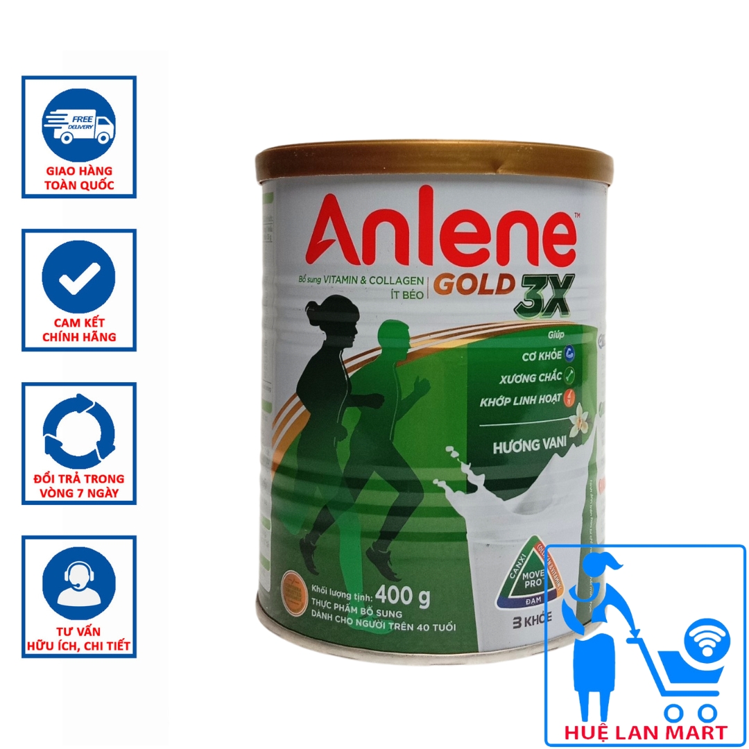 Sữa bột anlene gold 3x movepro hương vani hộp 400g