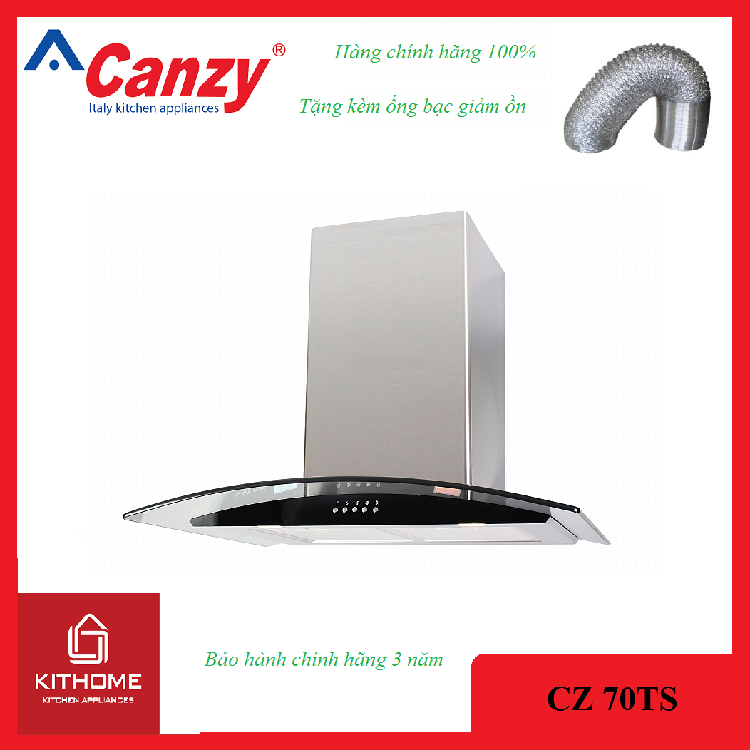 Máy hút mùi kính cong canzy cz 70ts