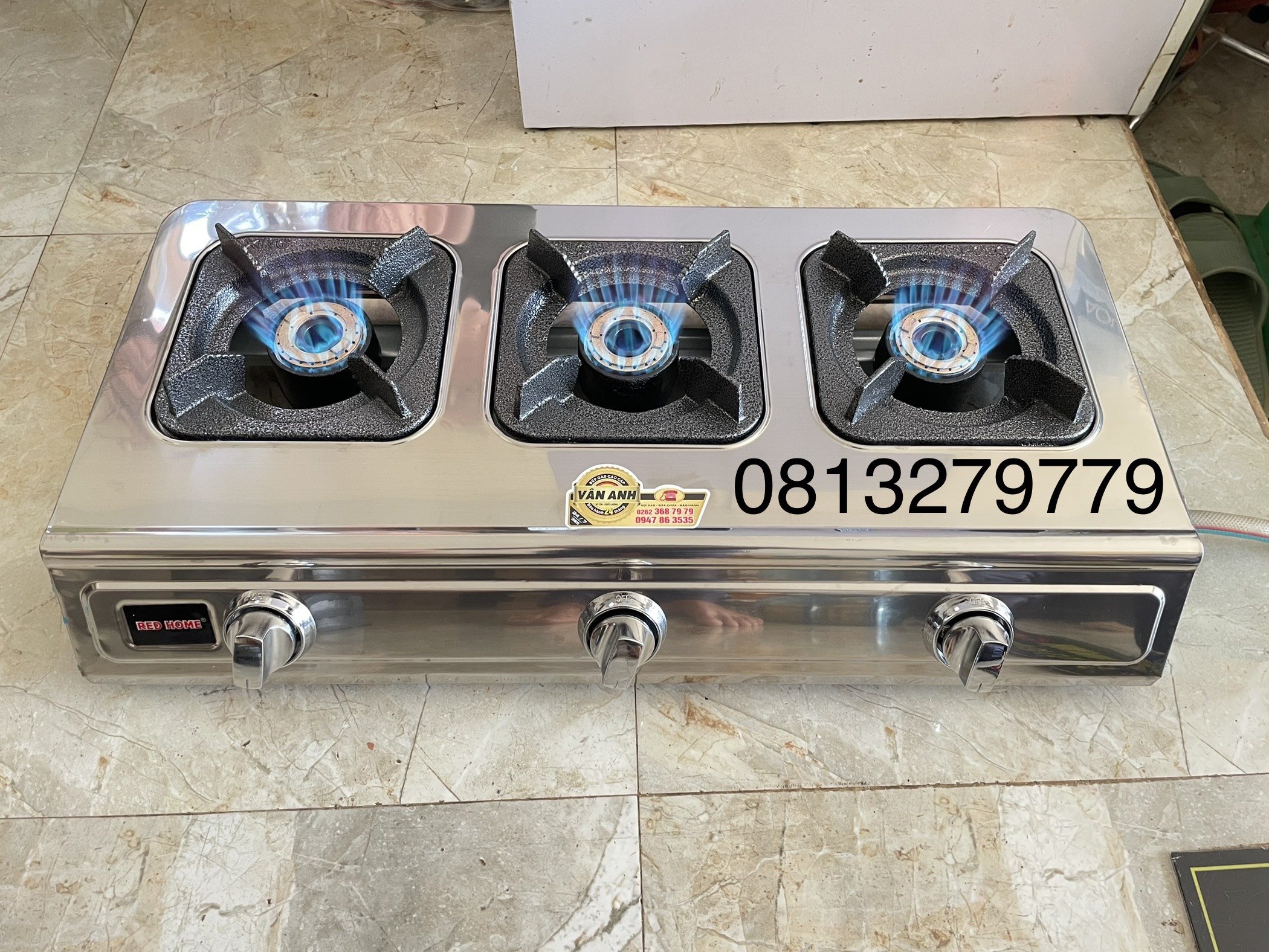 Bếp gas 3 lò khè cao áp