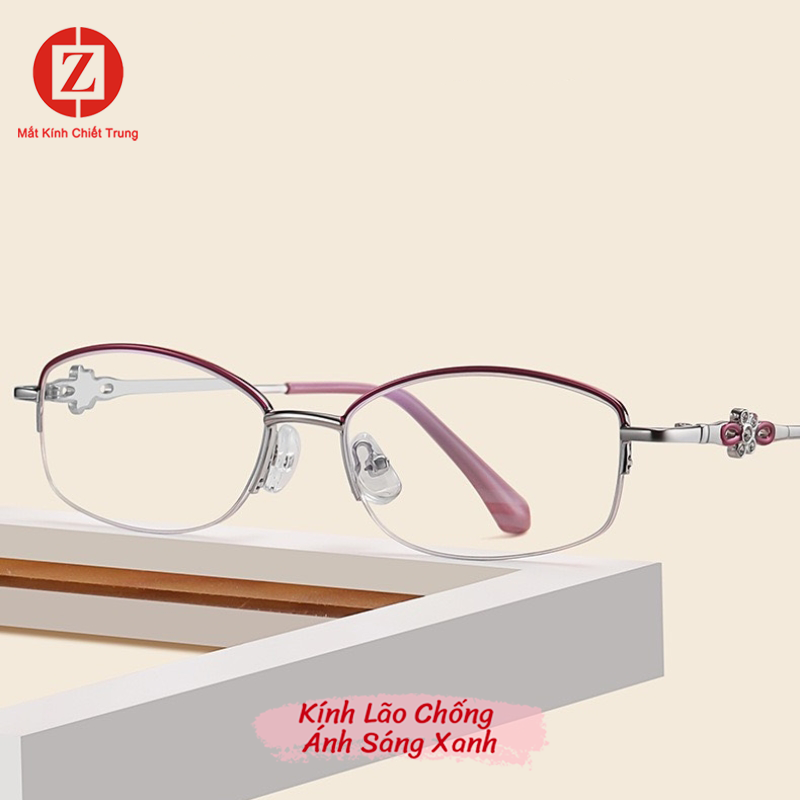 Kính lão nửa viền , chạm khắc tinh tế, đường nét tinh xảo, chất liệu cao cấp mã B61812
