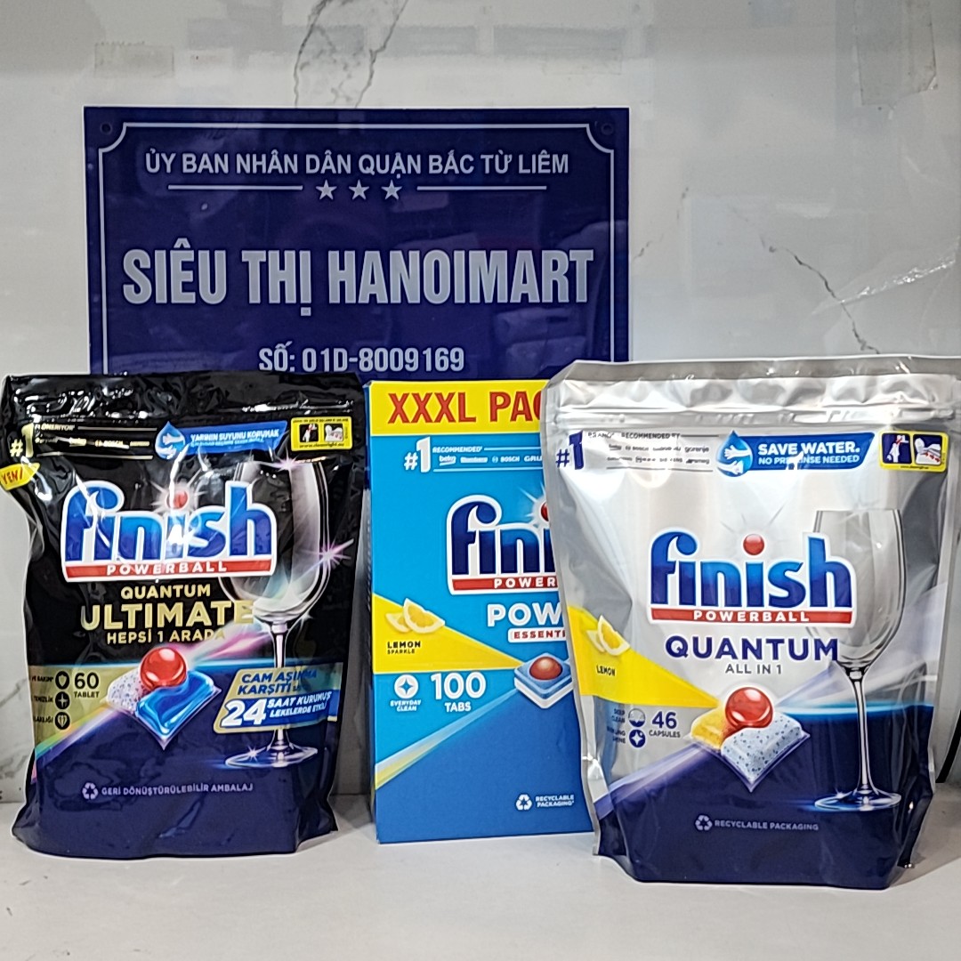 Viên rửa bát Finish Quantum 60 V, 100 viên rửa bát finish essential Classic, 70 Quamtum ultimate dùng cho máy, 120 vien rua bat quantum ultimate, vienruabat