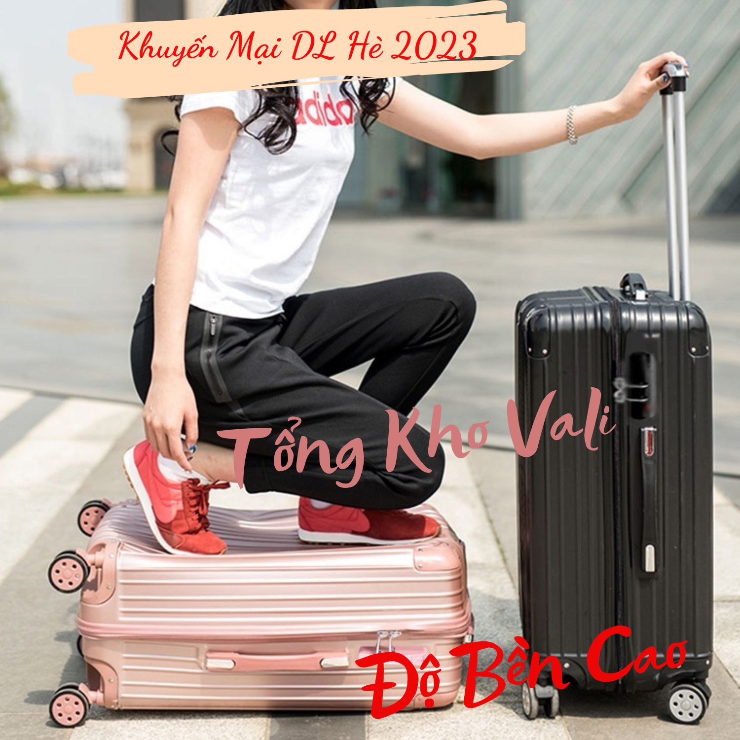 Vali kéo tay, Vali Du lịch 2 bánh cao su!