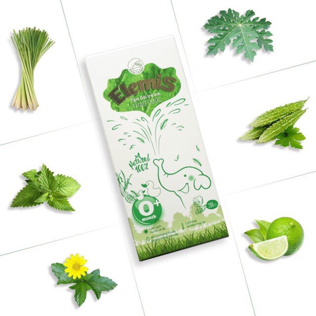 Combo 4-5 Chai Tắm gội thảo dược trẻ em Elemis