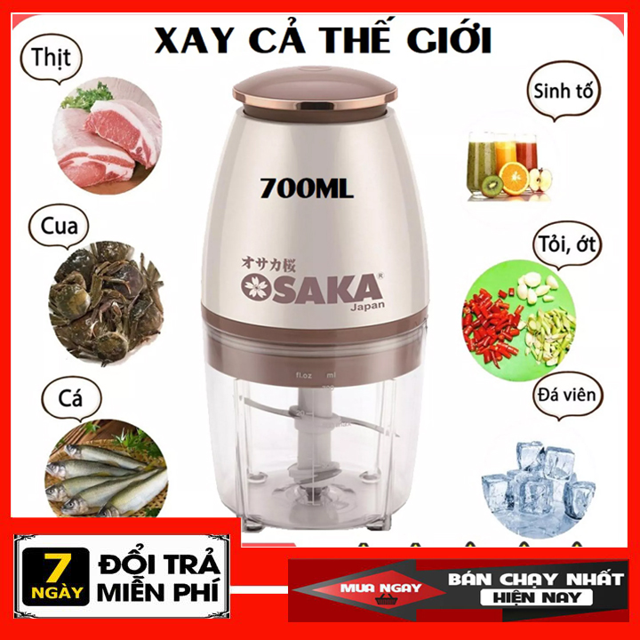[ XAY MỌI THỨ ] Máy Xay Sinh Tố Đa Năng OSAKA Nhật Bản Xay Thịt - Xay Đá - Hoa Quả Siêu Nhanh, Máy Xay Sinh Tố Chế Biến Xay Nhuyễn Mọi Thứ Thật Dễ Dàng