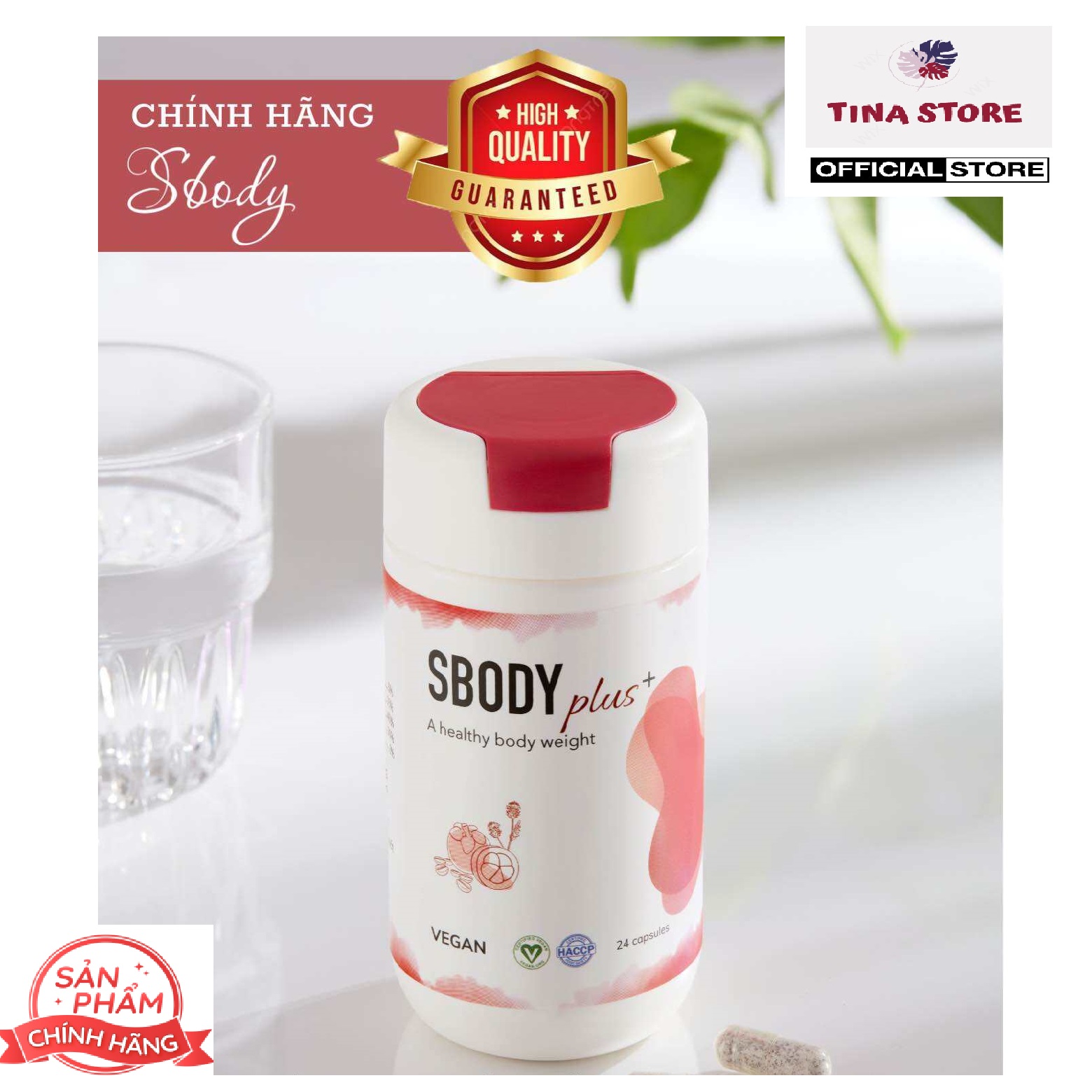 Sbody plus+ 24 viên siêu giảm cân phiên bản cải tiến sbody slim nấm sbody green - mẫu mới
