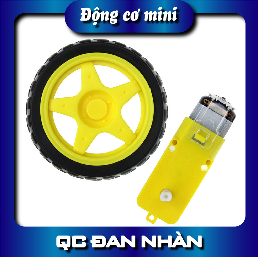 Động cơ giảm tốc và bánh xe cho xe mô hình