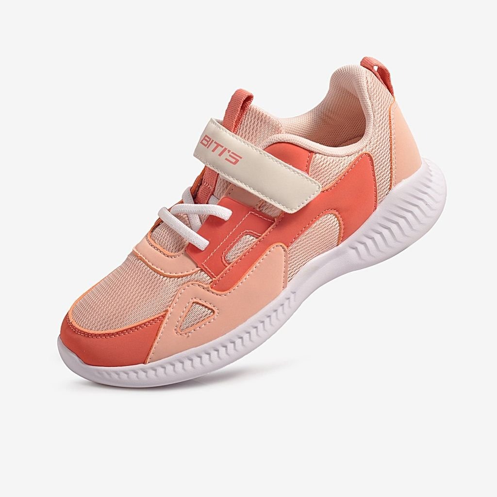 [Hoàn Xu] GIÀY THỂ THAO BATA HỌC SINH BÉ GÁI BITI'S XÉ DÁN BSG004200 (CAM + XÁM LỢT + HỒNG) - BITIS GIRLS SPORT SNEAKERS