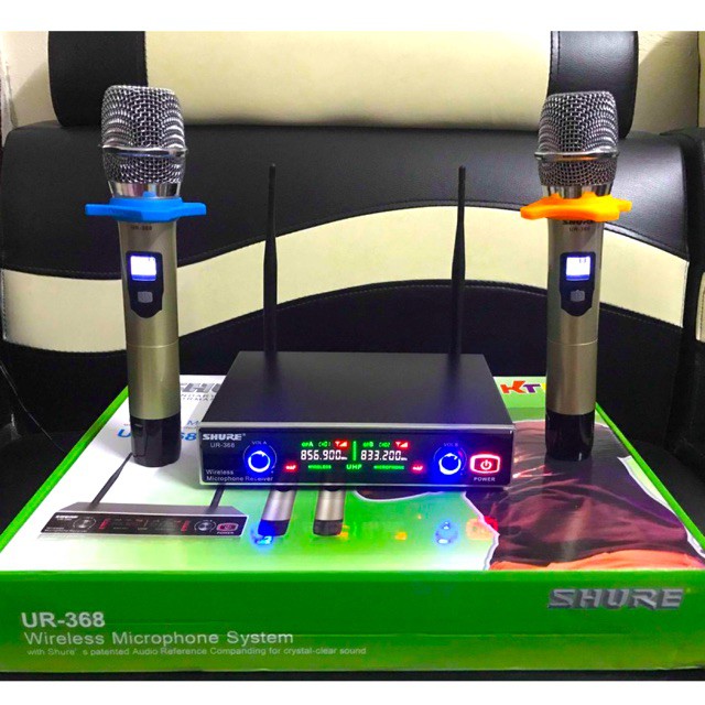 [HCM][ HÀNG CỰC PHẨM 2021 ] Bộ Micro Không Dây Shure Ur 368 Chỉnh Tần Số Chống Hú  2 Cần Sóng Cho Sóng Cực Khỏe Bắt Mọi Khoảng Cách Và Địa Hình Đầu Thu Thiết Kể Nhỏ Gọn Tay Míc Nhôm Đúc Chắc Chắn Bảo Hành 1 Năm .