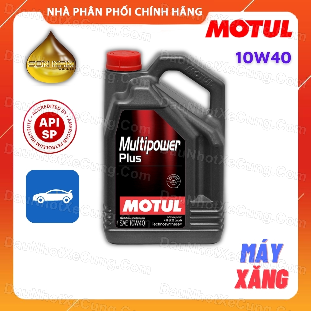 Dầu nhớt xe hơi oto Motul Multipower Plus 10W40 API SP - Máy Xăng 4lit