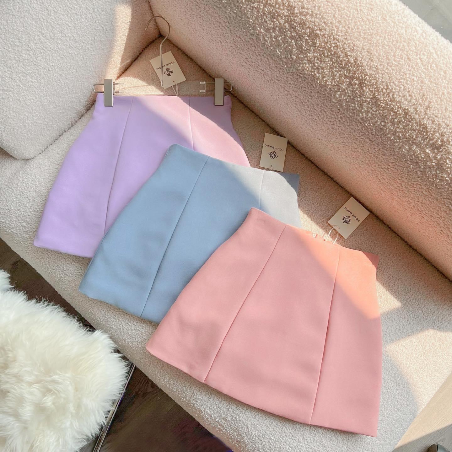 Chân váy nữ cạp liền lưng cao có quần trong m916