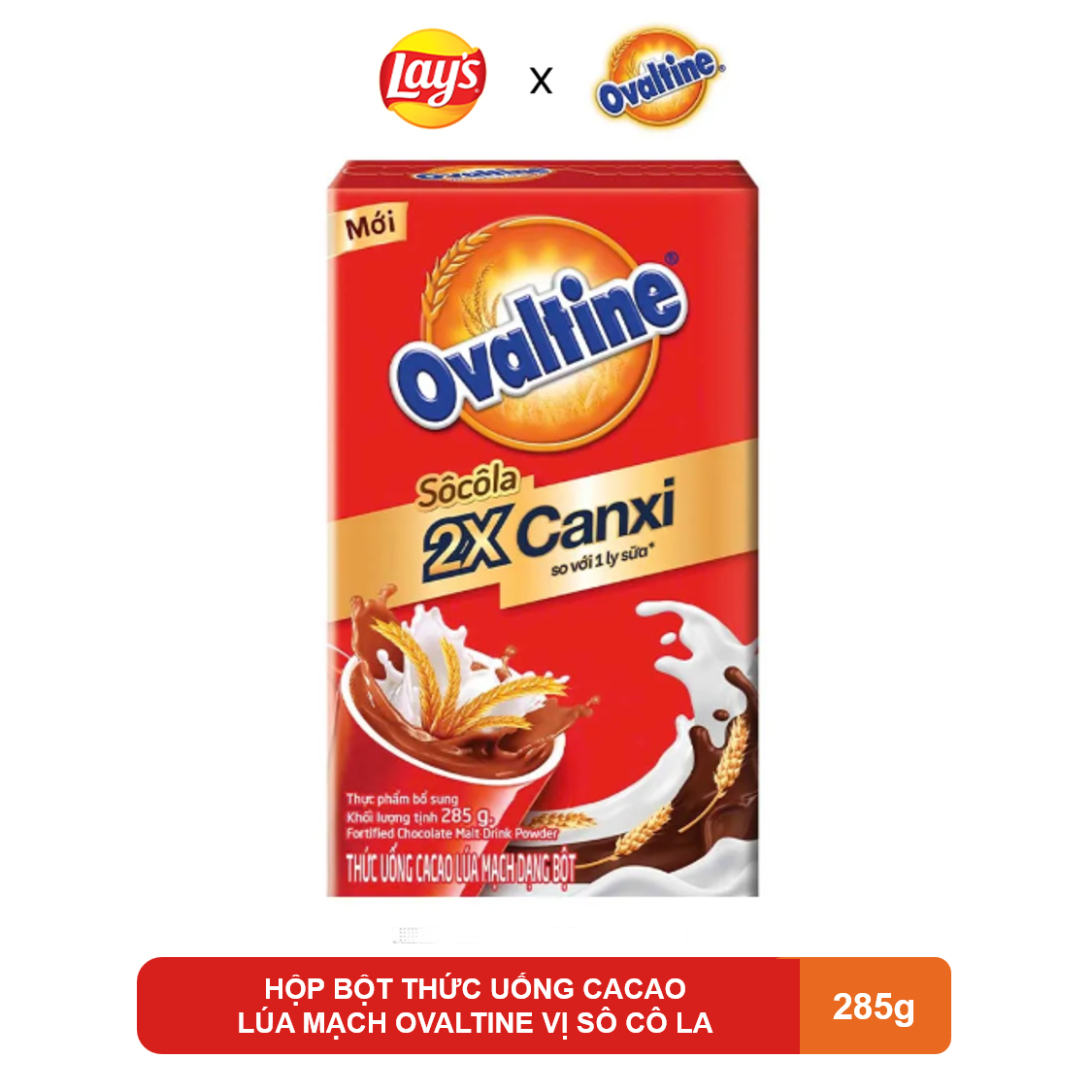 [Quà tặng] Hộp Thức Uống Cacao Lúa Mạch Dạng Bột Ovaltine 285G