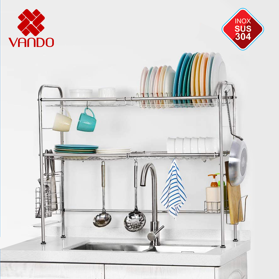 GIÁ ĐỂ BÁT ĐŨA THÔNG MINH INOX 304 CAO CẤP TIỆN LỢI GỌN GÀNG