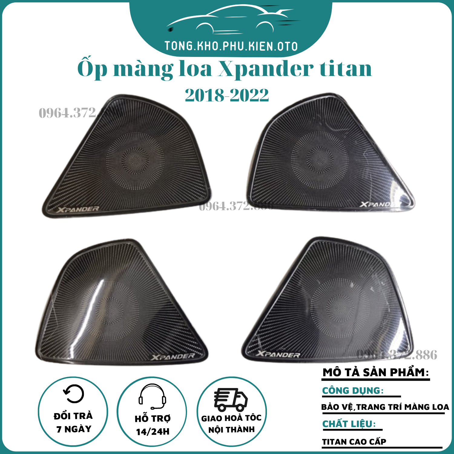 Ốp màng loa cánh cửa xe mitsubishi xpander 2018- 2021, 2022, 2023 hàng cao cấp