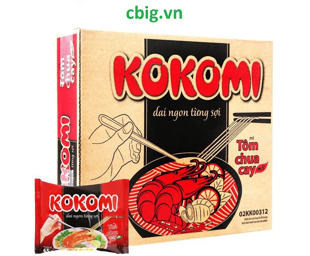 cbig.vn - gói mì ăn liền vị tôm chua cay Kokomi 65g - Thùng - cbig.vn hệ thống tạp hóa cbig.vn