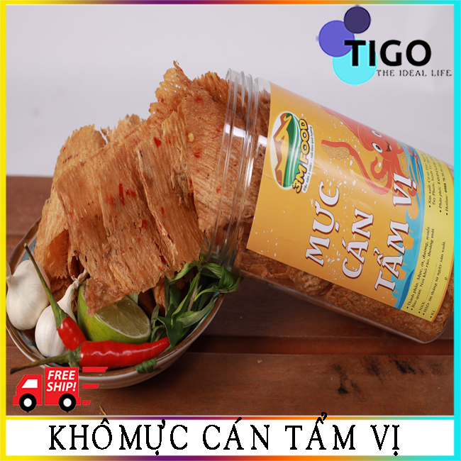 Mực sấy khô nguyên con cán tẩm vị