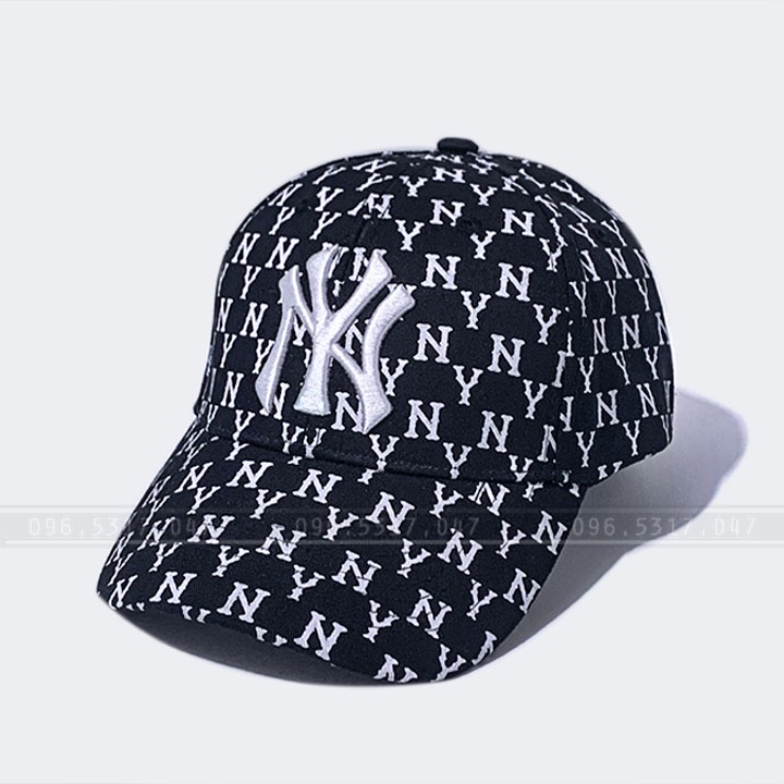 Mũ nón kết ny mlb hàng xuất, họa tiết ny in chìm thời trang, logo thêu nổi