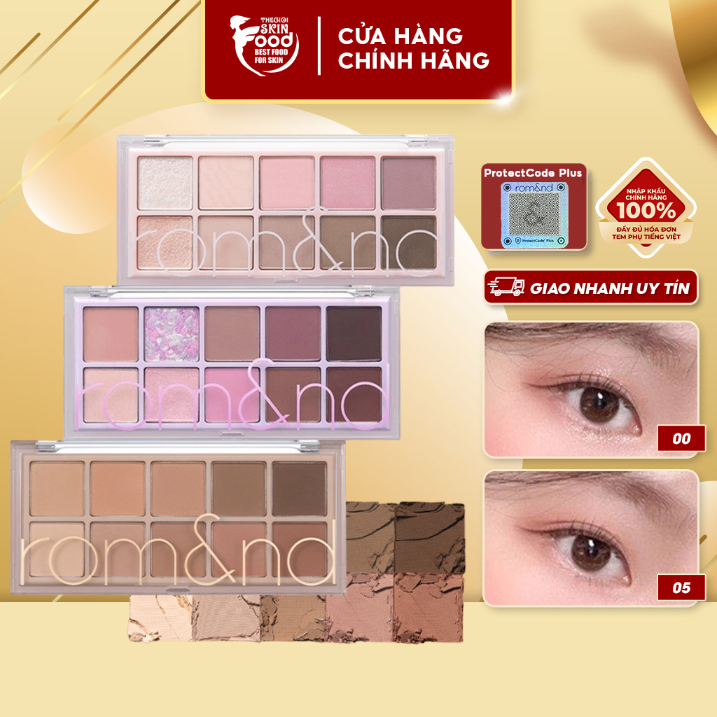 Bảng Phấn Mắt 10 Màu Siêu Lấp Lánh Romand Better Than Eye Palette