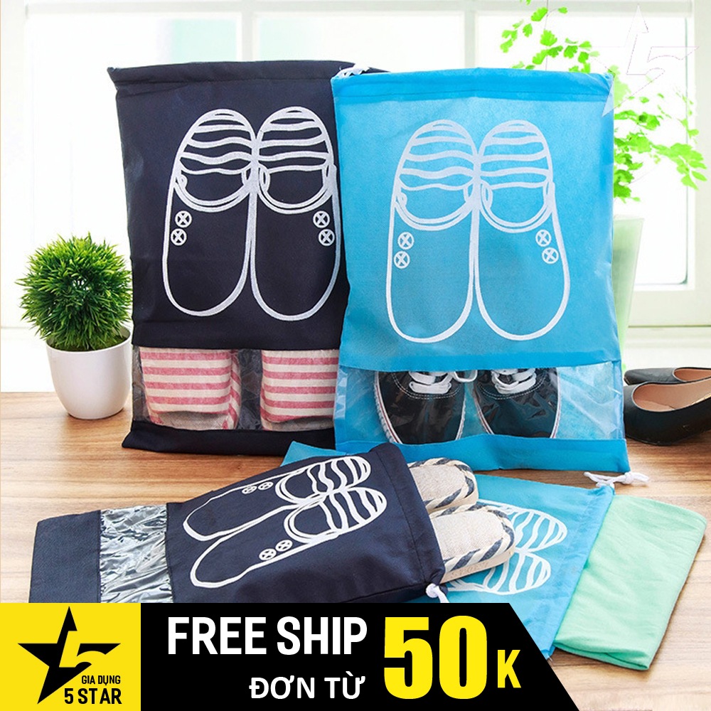 Túi đựng giày dép, Sneaker, dây rút, chống thấm nước, chống bụi bẩn tiện dùng hằng ngày hoặc du lịch 5STAR
