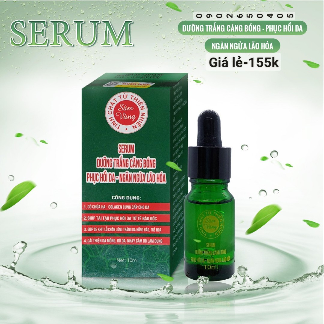 Serum Thảo Dược Sâm Vàng Dưỡng Trắng Căng Bóng Ngăn Ngừa Lão Hóa