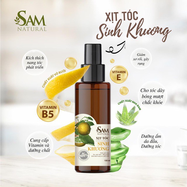 Xịt Tóc Sinh Khương Sam Natural