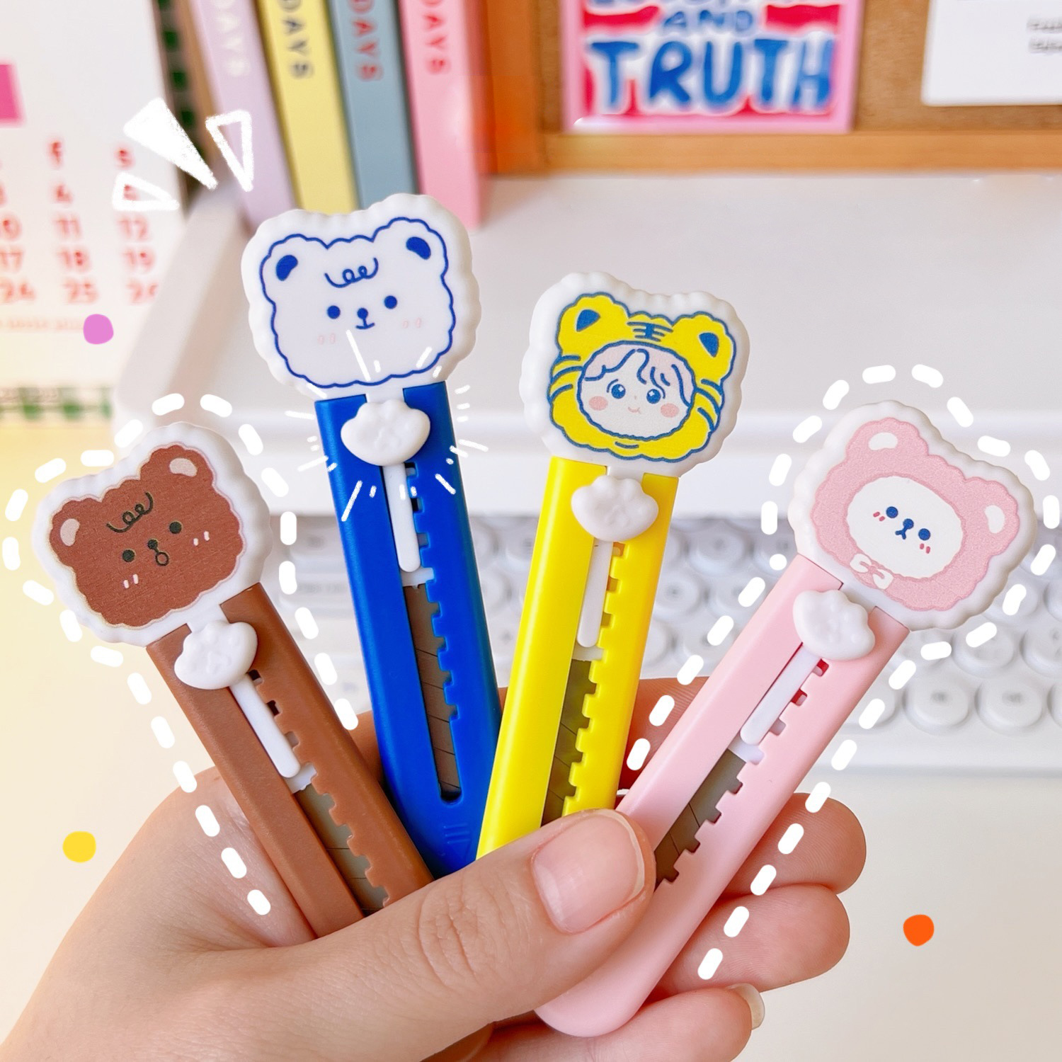 Dao rọc giấy mini, đồ dùng học tập siêu cute, văn phòng phẩm dễ thương, nhỏ gọn